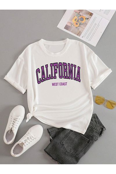 MOONBULL Μπλουζάκι Unisex Oversize California West Coast με στάμπα