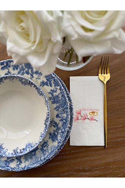 busrasdesign Sözleniyoruz Manolyalı Söz Peçetesi 16'lı