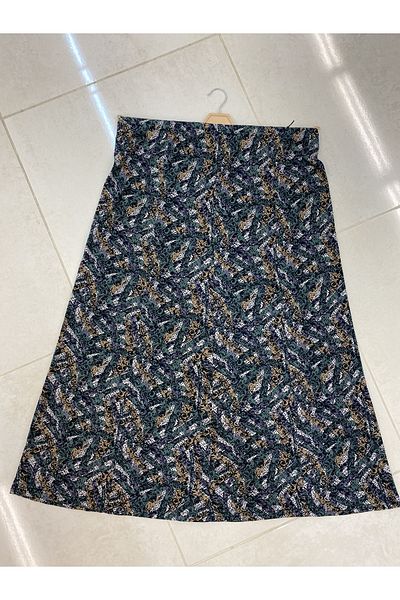 TDYtrendy Giyim Φούστα με μοτίβο μαμάς με ελαστική μέση βιολετί