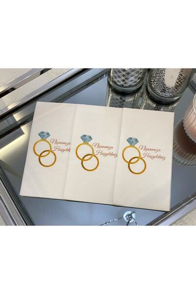 busrasdesign مرحبًا بكم في منديل الخطوبة ذو الحلقة المكونة من 16 قطعة