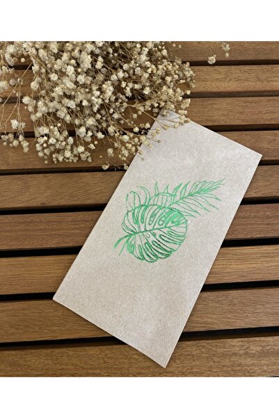 busrasdesign منديل عرض كرافت أخضر مذهب مكون من 16 قطعة