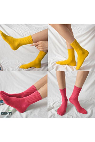 Esinti Men's Women's Socks Socket Colorful Men's Neon Sports Socks Tennis Socks 1 Piece