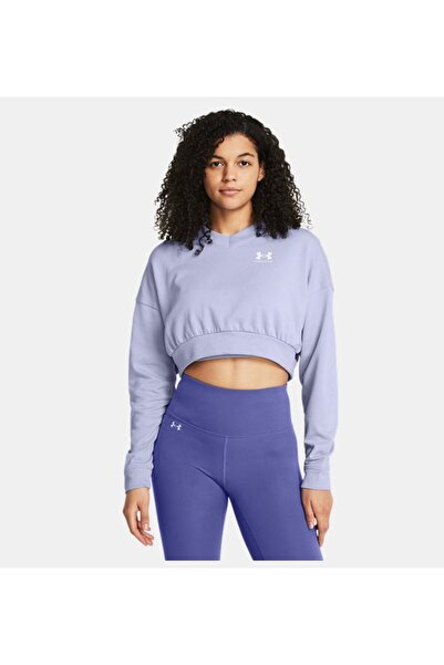 Under Armour UA Rival Terry Oversized Γυναικείο Crop Crew - Μακρυμάνικο 1382738-539