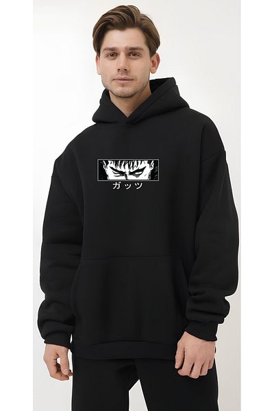 Edizen Berserk 2024 Oversize Premium 100% памучен суитшърт с качулка