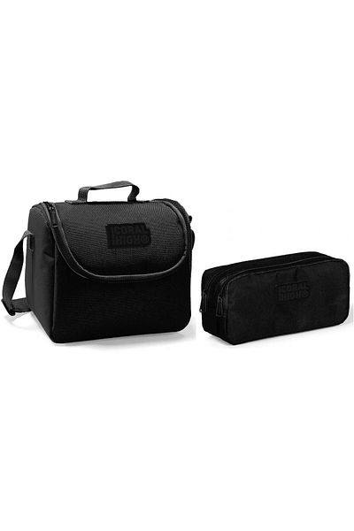 Yaygan Coral High Lunch Box and Pen Holder Set - Black - Boy