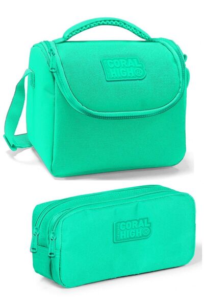 Coral High Water Green Girl's Lunch Box Set