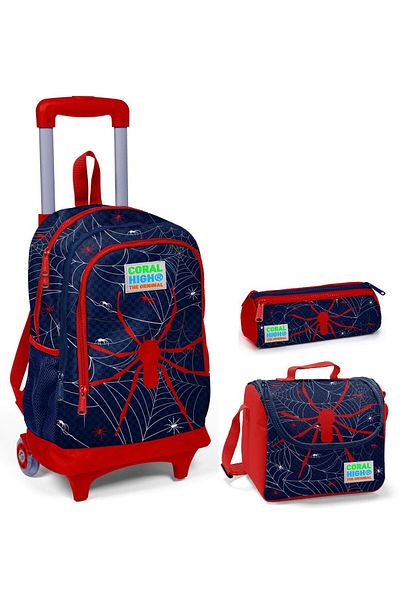 Coral High Spider Boy Squeegee Bag Set - Lighted Wheels