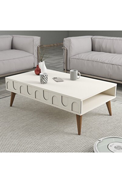 Variant Mobilya Lyon Orta Sehpa - Krem / Ceviz