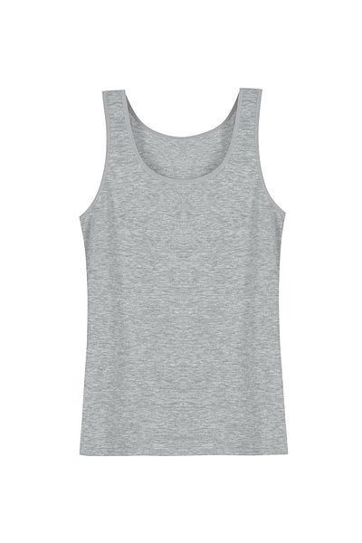 HNX Gray Cotton Large Size Thick Strap Women's Tank Top