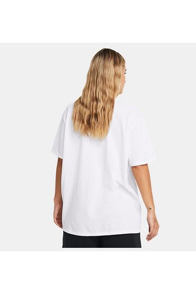 Under Armour Women's UA Heavyweight Embroidered Patch Boyfriend Oversized Short Sleeve1383045-100
