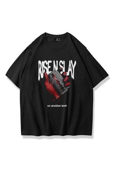 Tarzsokak Tricou unisex Rise N Slay Negru