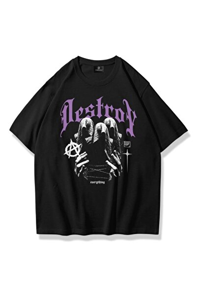 Tarzsokak Tricou unisex Destroy negru