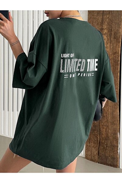 Tarzsokak Γυναικείο μπλουζάκι Navy Blue Oversize Limited Time printed