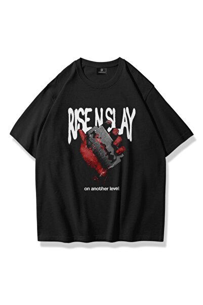 Adrift Unisex majica Rise N Slay crna