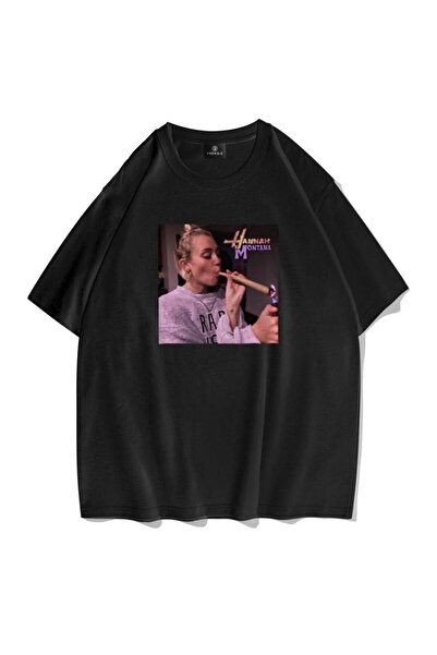 Tarzsokak Tricou negru unisex Hannah Montana