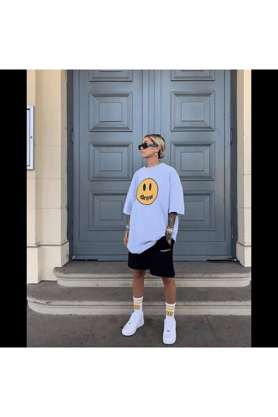 Adrift Drew Oversize majica bela