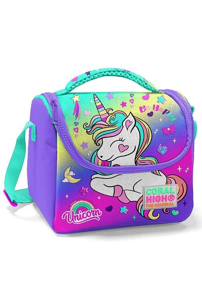 Coral High Cutie de prânz pentru școală pentru fete unicorn violet - caracteristică termos
