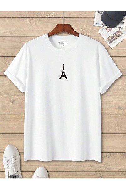 Tarzsokak Μπλουζάκι Unisex Oversize Eiffel Tower με στάμπα