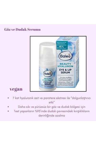 BALEA GÖZ VE DUDAK ÇEVRESİ BAKIM SERUMU ALMAN KALİTESİ