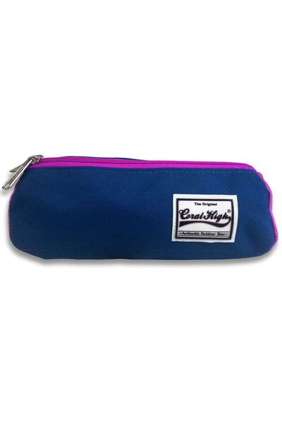 Yaygan Çanta Geantă pentru stilou Coral High Purple-albastru închis cu trei c...