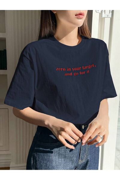 Tarzsokak Tricou oversize imprimat Laci Zero In Your Target pentru femei