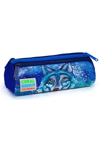 Coral High Μπλε Λύκος Θήκη για στυλό τριών διαμερισμάτων - Αγόρι