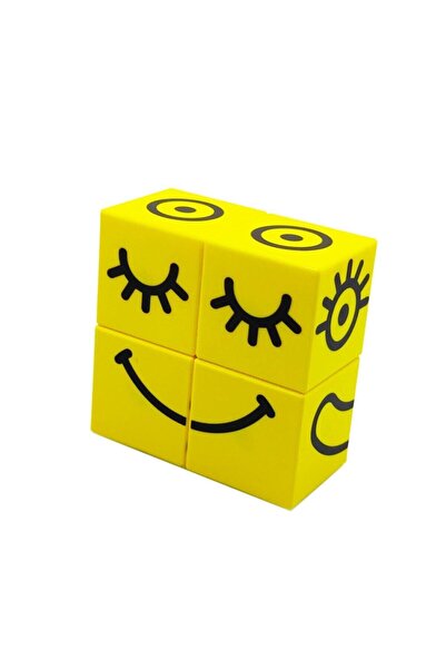 KÜPSS 6 Farklı Sevimli Suratlar Manyetik Puzzle Küpler