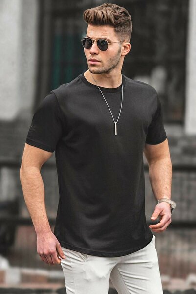 Tarzsokak Tricou Black Basic Lycra Slimfit pentru bărbați