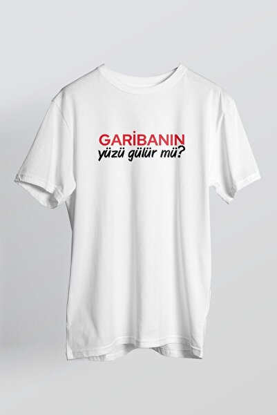 Tarzsokak Tricou alb cu cuvintele „Zâmbește bietul om?”