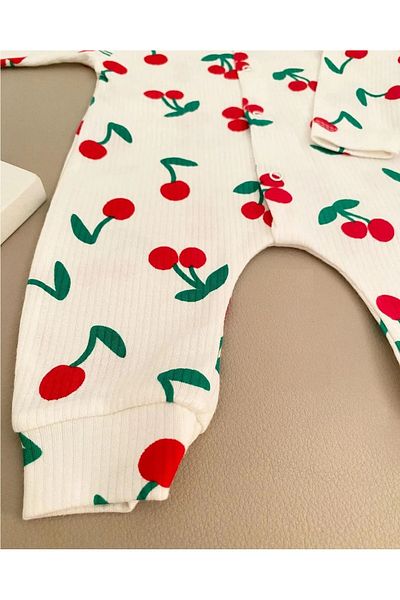 nc gift Cotton Ribbed Front Snaps Baby Jumpsuit Without Booties with Cuffs
