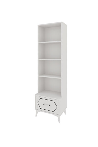 KZNMOB HOME Hayal Modern Çekmeceli MDF Kitaplık Beyaz - Tamamı 1. Kalite Mdf
