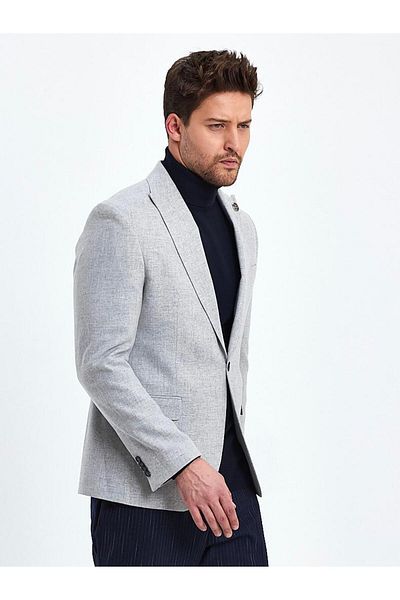 Terziayhan Slimfit gray wool jacket