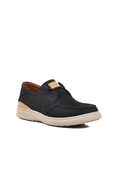 Dr.Flexer Dr. Flexer020607 Navy Blue Nubuck Genuine Leather Men's Casual Shoes