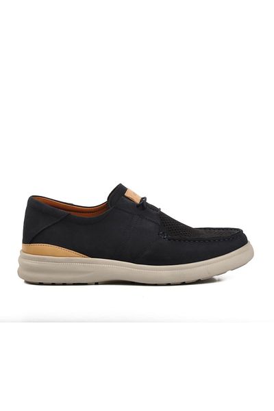 Dr.Flexer Dr. Flexer020607 Navy Blue Nubuck Genuine Leather Men's Casual Shoes