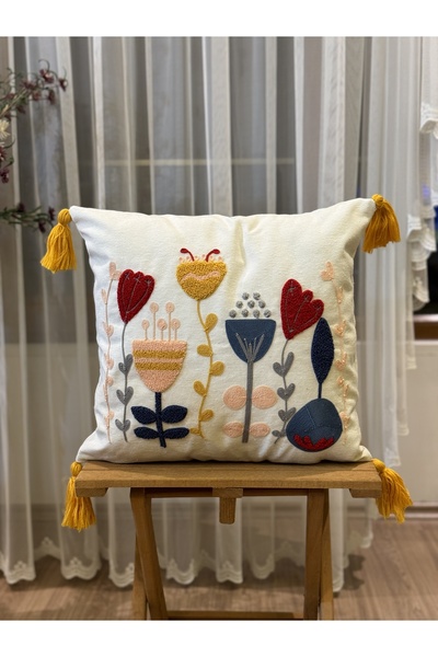 BUGİ HOME COLLECTİON PUNCH SINGUR BRODAT CAZĂ DECORATIVĂ KIRLENT