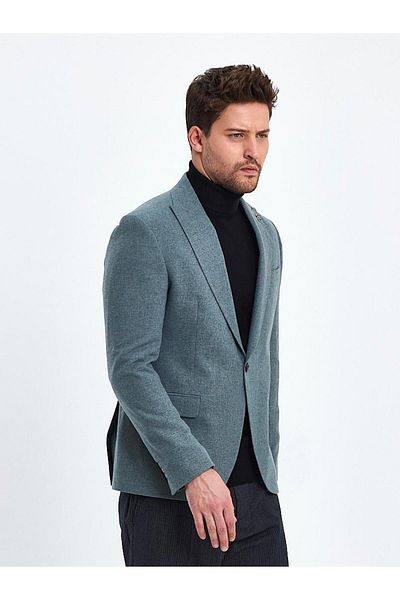 Terziayhan Slimfit green wool jacket