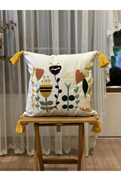 BUGİ HOME COLLECTİON БРОДИРАН ДЕКОРАТИВЕН КАЛЪФ KIRLENT С ЕДИН ПУНШ