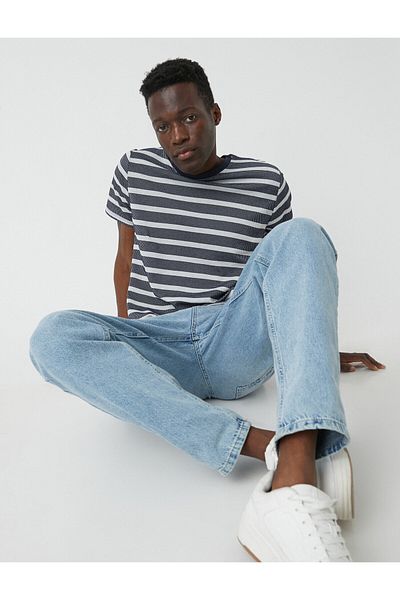 Koton Striped T-Shirt with Label