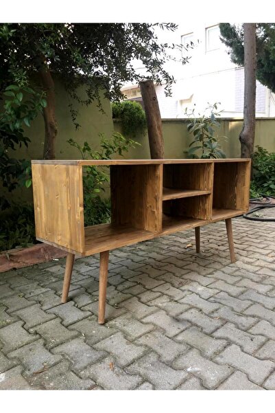 ratolye Masif Ahşap Plak Ve Pikap Dolabı