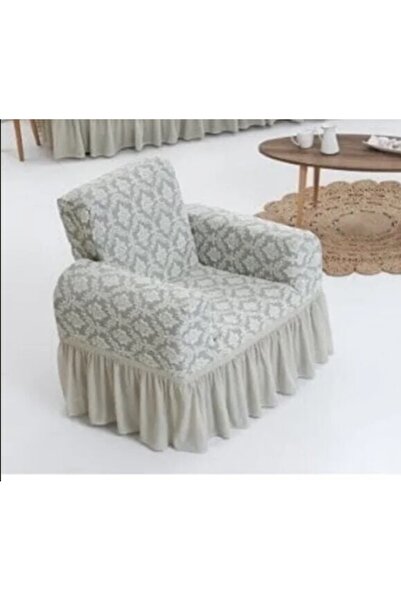Bright Home Jakarli tek kişilik koltuk örtüsü ,berjer kılıfı etekli şal desen...