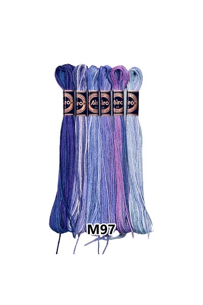 EleganTShoP Airo Muline Ebr-Sim Etamine Cotton Embroidery Thread Thread Set of 6