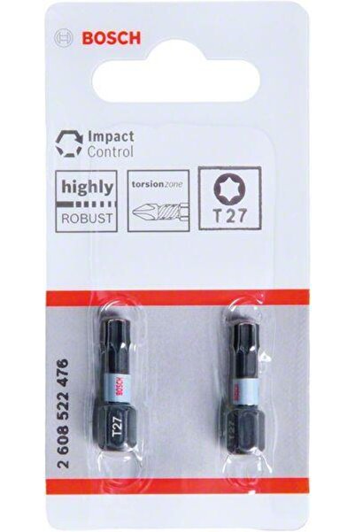 Bosch Impactc Torx Bits Ucu T27 X 25 Mm 2'li 2608522476