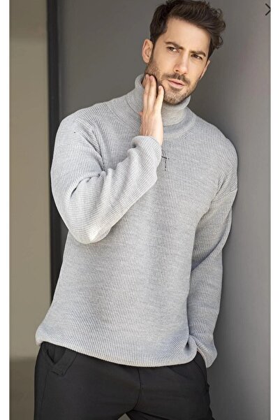 Butik Karaca pulover tricotat oversize pentru bărbați, cu gâtul turn, pulover...