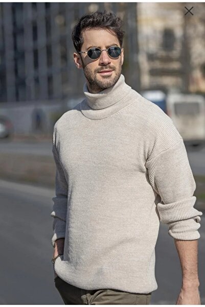 Butik Karaca erkek oversize örme tiriko kazak pısiklet yaka balıkçı boğazlı k...