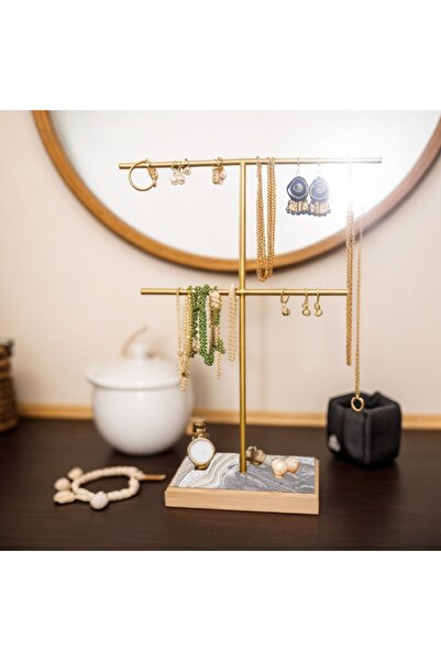 TWİN HOME Gold Altın Takı Standı, Takılık, Küpelik, Bileklik, Kolye Seti, Takı Dolabı Düzenleyici