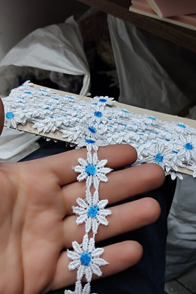 DUAYEN güpür dantel batikli büyük papatya 2 metre