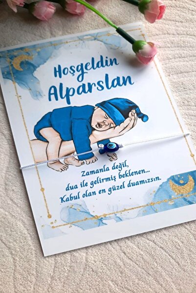 Emtory Home Nazar Bileklik - 40 Adet Kişiye Özel Kartlı Nazar Boncuklu Bilekl...