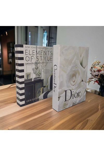 NARİBA Elements & Dior Decorative Book Box Set of 2