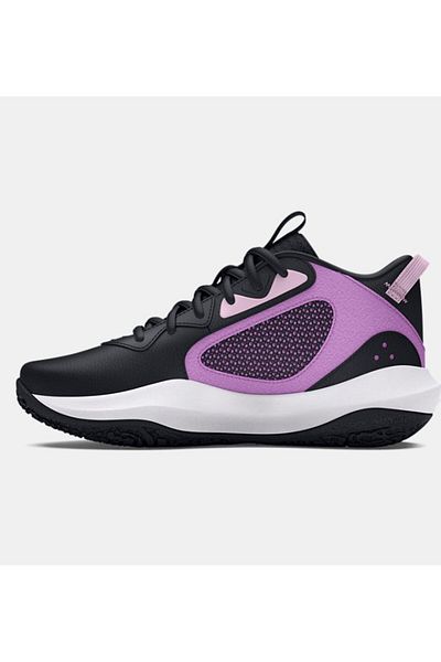 Under Armour Boys' Basketball Shoes - Black, Purple, Gs Lockdown 6, 3025617 -005-Ua