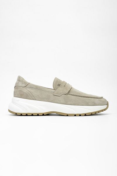 Valmenti Runo Men's Beige Suede Genuine Leather Loafer Shoes